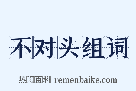 不对头组词是什么意思的图片